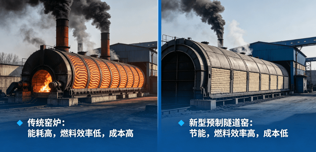 New type of prefabricated tunnel kiln